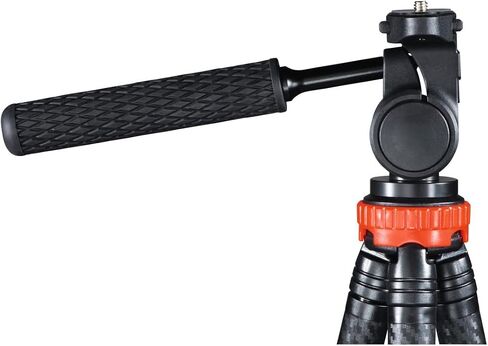 Hama Traveller Pro Tripod for Smartphone/Action Camera 3 Feet Black/Red - Tripods (Smartphone/Action Camera, 3 Feet, Black, Red, 1/4", 1/4", Aluminium) in Saudi Arabia