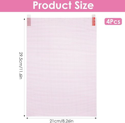 Cut to Fit Screen Protector, 4 Pack 295 * 210mm Universal Trimmable Screen Protective, Film Clear PET Customizable Touchscreen Protection,Anti Scratch Cuttable for Tablet,GPS,Navigation,Camera in Saudi Arabia