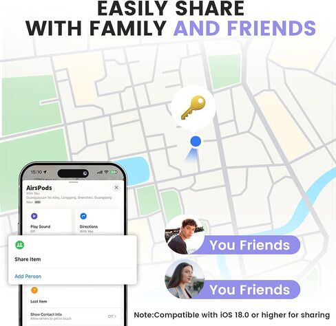 4 قطع من علامات تعقب الهواء، جهاز تعقب الأمتعة الذكي بتقنية البلوتوث متوافق مع Apple Find My APP (iOS فقط)، محدد موقع العناصر المضادة لفقدان المفاتيح ومحفظة الحيوانات الأليفة والأمتعة، مقاوم للماء مع بطارية قابلة للاستبدال in Kuwait