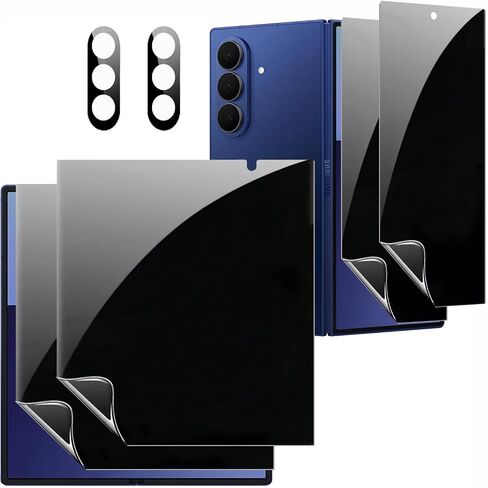 2 Pack Privacy Front Screen Protector For Samsung Galaxy Z Fold 7,2 Pack Anti-Spy Inner Film+2X Camera Lens Protector Accessories in Saudi Arabia