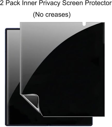 2 Pack Privacy Front Screen Protector For Samsung Galaxy Z Fold 7,2 Pack Anti-Spy Inner Film+2X Camera Lens Protector Accessories in Saudi Arabia
