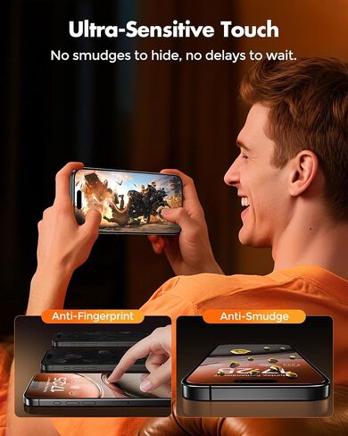 UNBREAKcable for iPhone 16 Plus / 15 Plus Privacy Screen Protector, Tempered Glass 6.7", DustProof OneStep Installation, 25° Anti-Spy, 9H Military-Grade Shatterproof, Bubble-Free, Case-Friendly-2 Pack in Saudi Arabia