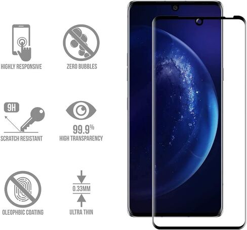 [ 3 Pack for LG Velvet/LG Velvet 5G Screen Protector Tempered Glass, HD Clear Scratch Resistant Bubble Free Anti-Fingerprints 9H Hardness in Saudi Arabia