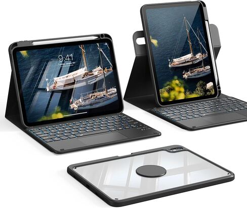 Clear Case Keyboard for iPad (A16) 11th/10th Gen, Cream White in Saudi Arabia