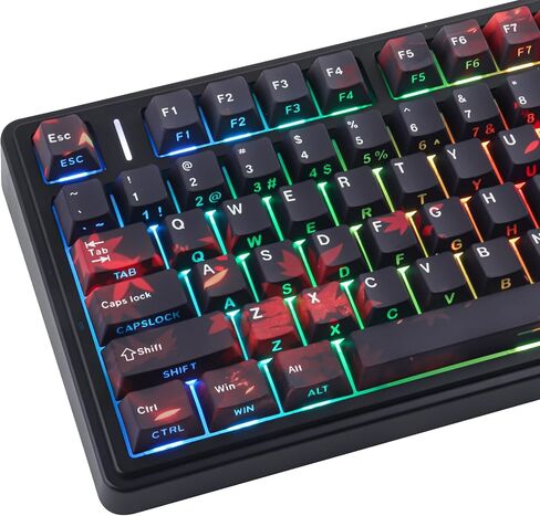 JOMKIZ Maple Leaf PBT Shine Through Keycaps 133 Key for Mechanical Keyboard in Saudi Arabia