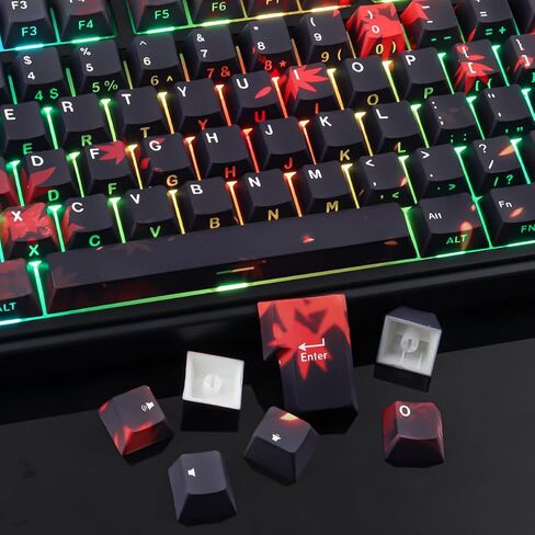 JOMKIZ Maple Leaf PBT Shine Through Keycaps 133 Key for Mechanical Keyboard in Saudi Arabia