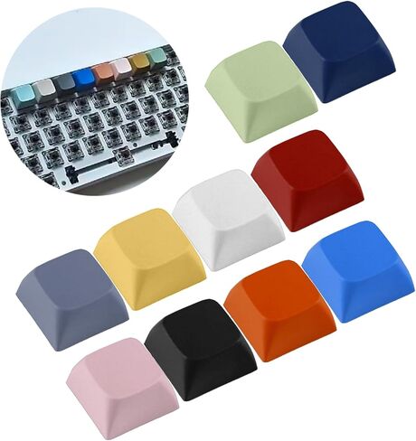 10PCs 1U XDA Profile Keycap Set Multi Color PBT Blank Keycaps Mechanical Keyboard Installation Stylish Keycaps in Kuwait