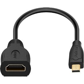Micro HDMI to HDMI Adapter, HDMI to Micro HDMI Cable for Gopro Hero and Other Action Camera/Cam with 4K/3D Supported in Saudi Arabia