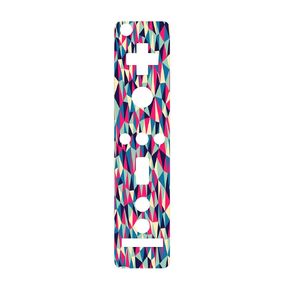 Geometric Colorful Triangles Blue Pink Aqua Orange Vinyl Decal Sticker Skin by Debbie's Designs for Wiimote Wii Controller in Saudi Arabia