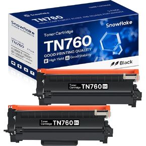 TN-760 TN760 Toner Compatible TN-760 High Yield Black Toner Cartridge Replacement for Brother TN-760 TN760 MFC-L2750DW MFC-L2710DW HL-L2350DW DCP-L2550DW Toner (2 Pack) in Saudi Arabia