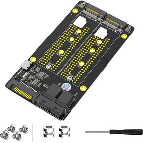 Double NVMe Disk to Two SFF 8643 Port Adapter Card for Disk Expansion Supports 2230/2242/2260/2280 Size in Kuwait