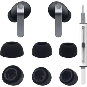Replacement Eartips for Samsung Galaxy Buds 3 Pro/Galaxy Buds 4 Pro, 3 Pairs Silicone Earbuds Tips (S/M/L), Earbuds Earplug Replacement Accessories with Cleaning Kit-Black in Saudi Arabia
