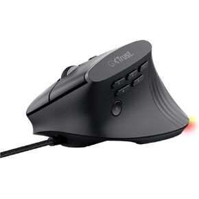 145 Rexxa Ergonomic Gaming Mouse with Adjustable RGB Lighting, 10 Programmable Buttons, 12.8k DPI, Vertical Wired Computer Mouse USB-A 1.7m, Thumb Rest, PC, Laptop, Windows, Mac - Black in Saudi Arabia