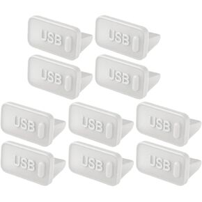 50pcs USB Dust Plug Charger Port Cover Caps - Universal Silicone Dustproof Protectors for USB-A Ports on Laptops and Notebooks(Black) in Kuwait