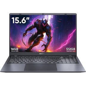 كمبيوتر محمول 15.6 بوصة، ذاكرة الوصول العشوائي 16 جيجابايت، 512 جيجابايت NVMe SSD، Intel Jasper Lake N5095 (4C4T، حتى 2.9 جيجا هرتز) كمبيوتر محمول خفيف ورقيق مع شاشة FHD IPS in Kuwait
