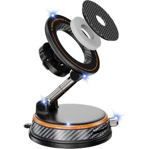 Kyapoo Magnetic Phone Mount for Car Dashboard, Detachable Base Hands-Free Cell Phone Holder, 360° Rotatable Universal Vehicle Mount with Strong Adhesive Pad for GPS Navigation and One Hand Operation in Kuwait
