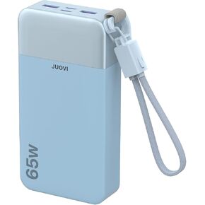 JUOVI Power Bank 65W 20000mAh شاحن محمول للكمبيوتر المحمول مع كابل قابل للفصل in Kuwait