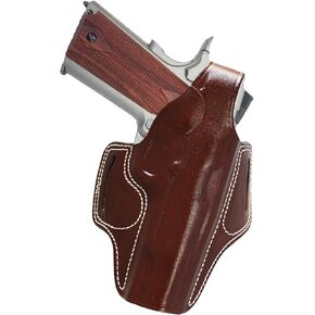YT HOBBY Handmade Leather OWB Carry Two Slot Thumb Break Gun Holster for All 1911 5" Without Rail in Kuwait