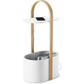 Umbra Bellwood Side Table with Storage and Cable Management, White in Kuwait