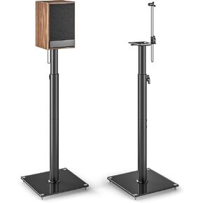 5Rcom Universal Speaker Stands for Surround Sound with 360° Swivel，Height Adjustable Bookshelf Speakers Stand from 32" to 43" with Cable Management, Speaker Stands Pair with Nonslip Pad Easy Install in Saudi Arabia