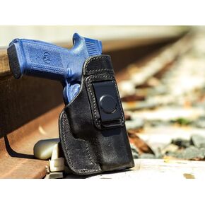 OUTBAGS USA LS1FNSL (Black-Right) Full Grain Heavy Leather IWB Conceal Carry Gun Holster for FNH FNS-9 Long Slide & FNS-40 Long Slide. Handcrafted in USA. in Kuwait