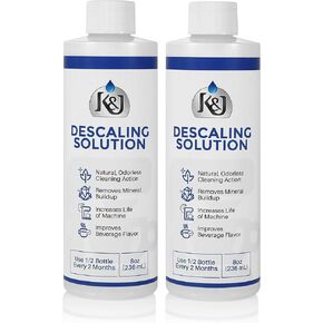 K&J Premium Descaling Solution (4 uses) - Made in USA - Descaler for Keurig, Breville, Nespresso, Delonghi, Cuisinart, and all Coffee and Espresso Machines in Saudi Arabia