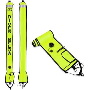 5ft Scuba Surface Marker Buoy Safety Sausage with Storage Pouch in Kuwait