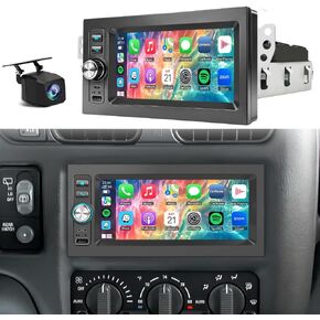 Plug&Play 1.5 Din Car Radio for Chevy Silverado 1995-2002，S10 1998-2002，Blazer 1998-2002，for GMC Suburban 1995-1999,Yukon 1995-2002 Sonoma 1998-2002，6.9 Inch IPS Touch Screen with Carplay Android auto in Saudi Arabia