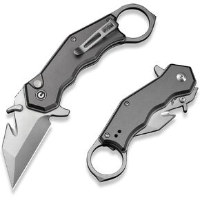 CIVIVI Amaroq Pocket Folding Knife for EDC, 2.11" Nitro-V Blade Aluminum Handle, Multitool Knife with Glass Breaker C24018-1 in Saudi Arabia