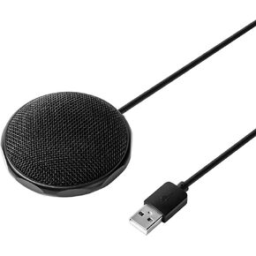 USB Omnidirectional Condenser Microphone, Black Mini Wired PC Laptop Mic in Saudi Arabia