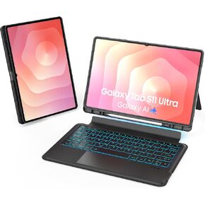 Keyboard Case for Samsung Galaxy Tab S11 Ultra 14.6" Detachable Magnetic Keyboard, Trackpad, 7-Color Backlit, DeX Mode, AI Key, Pen Holder, Smart Auto Sleep/Wake in Saudi Arabia