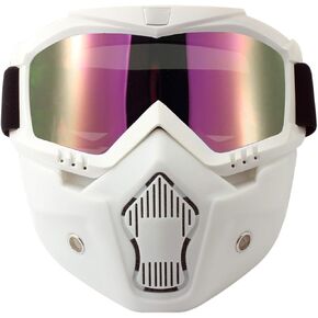 EKIND Tactical Mask with Removable Face Mask Compatible for Nerf Elite Toy Gun Game Rival Ball (White) in Kuwait