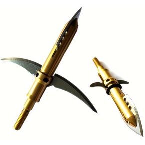 Crossbow Mechanical Broadheads 100 Grain, 2" Cut 2 Blade 6 Pack in Kuwait