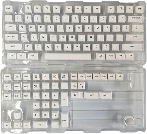120Keys Keycaps XDA Sublimations Minimalist White Keycap for Mechanical Keyboards Russian Korean English Japanese White Keycaps in Saudi Arabia