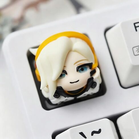 Overwatch Mercy Artisan Keycap, 4-Layer Epoxy 3D Resin, MX Fit in Kuwait