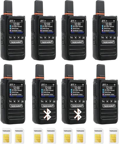 TIDRADIO TD-G19 Rapid Walkie Talkie Long Range 4G LTE PoC Radio, 12430 Miles Nationwide‑Coverage Two‑Way Radio, APP Manage, Bluetooth, Noise Reduction, for Family, Jobsite, Team Work with 2.0 SIM Card in Saudi Arabia