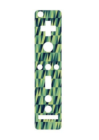 Geometric Colorful Triangles Green Blue Vinyl Decal Sticker Skin by Debbie's Designs for Wiimote Wii Controller in Saudi Arabia
