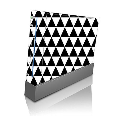 Black and White Geometric Triangles Vinyl Decal Sticker Skin by Debbie's Designs for Wii Console in Saudi Arabia