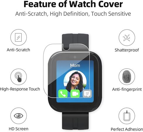 NewJourney 4 Pack Compatible with SyncUP Kids Watch 2 Screen Protector, High Definition, Anti-Scratch, Tempered Glass Film (4) in Saudi Arabia