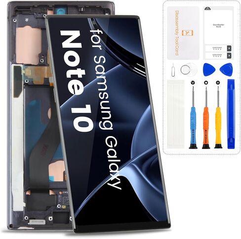 Screen Replacement for Samsung Galaxy Note 10 Black Frame,Incell in Kuwait