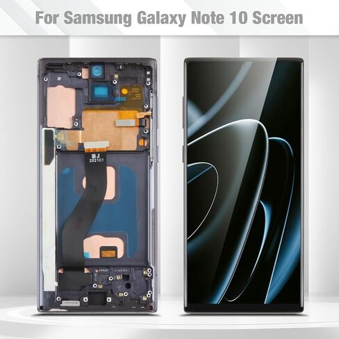 Screen Replacement for Samsung Galaxy Note 10 Black Frame,Incell in Kuwait