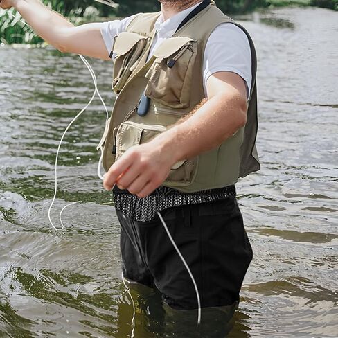 Fishing Waders for Men Women, Waterproof Waist Wader Pants with Boots in Kuwait
