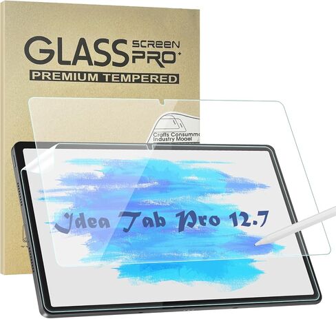 واقي شاشة مكون من قطعتين متوافق مع Lenovo Idea Tab Pro 12.7 بوصة 2025،1 واقي شاشة بملمس الورق + 1 واقي شاشة مقوى، [سهل التركيب] [خالٍ من الفقاعات] in Kuwait