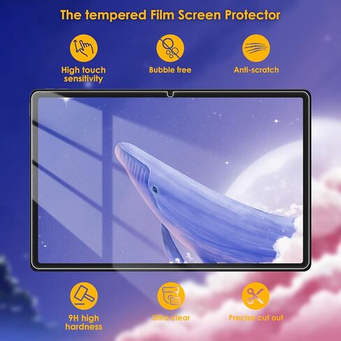 واقي شاشة مكون من قطعتين متوافق مع Lenovo Idea Tab Pro 12.7 بوصة 2025،1 واقي شاشة بملمس الورق + 1 واقي شاشة مقوى، [سهل التركيب] [خالٍ من الفقاعات] in Kuwait