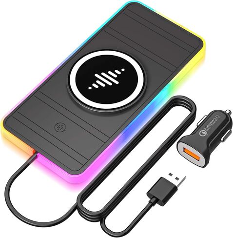 Magnetic Wireless Charger for iPhone 17/16/15/14/13/12 Series, Fast Wireless Charging Pad with Extension Cable, Portable Mag Safe Compatible Charger for Car, Desk & Travel, USB Magnetic Phone Charger in Kuwait