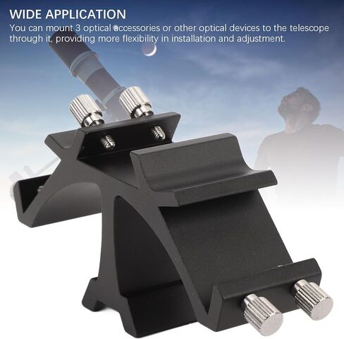 Chrees Triple Finder Scope Mount Bracket, Astronomical Telescope Finder Fixed Slots Rack Triple, Finderscope Mounting for Astronomical Enthusiasts Telescope Accessories (Only 1 Bracket) in Kuwait