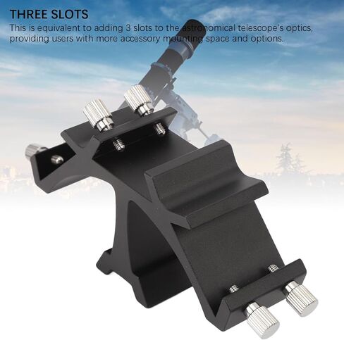 Chrees Triple Finder Scope Mount Bracket, Astronomical Telescope Finder Fixed Slots Rack Triple, Finderscope Mounting for Astronomical Enthusiasts Telescope Accessories (Only 1 Bracket) in Kuwait