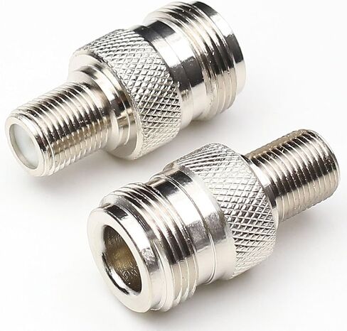 F Type Female to N Type Female Connector Adapters RF Coax Straight Antenna Adapter 2Packs in Saudi Arabia