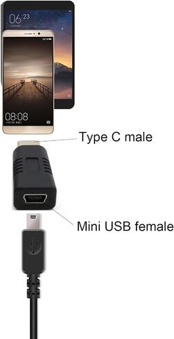 Universal Adapter Mini USB Female to Type C Male Converter for Tablet Smartphone Support Charging Data Transfer Adapter Adapter for Smartphone Tablet Universal Anti Corrosion in Kuwait