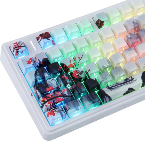 JOMKIZ Custom Keycaps, Cherry Profile PBT Ink Painting Side-Printed 130-Key in Saudi Arabia